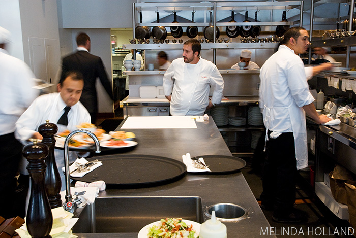Chef Marvin overseeing the kitchen at Bottega Louie