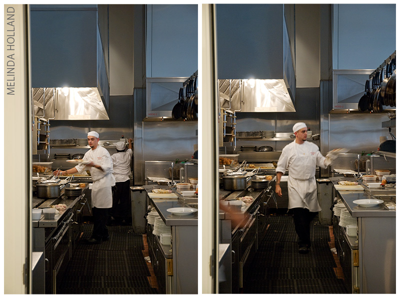 Chef Tony Calderon cooks up a meal in Bottega Louie's kitchen.