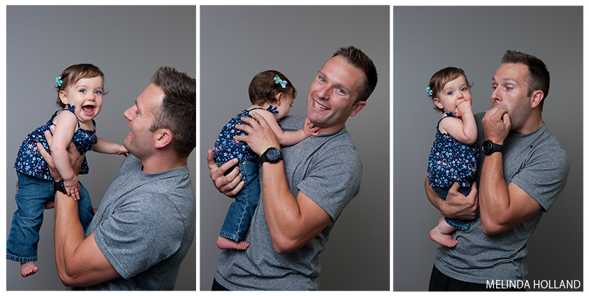 Nic and baby Kylie, triptych