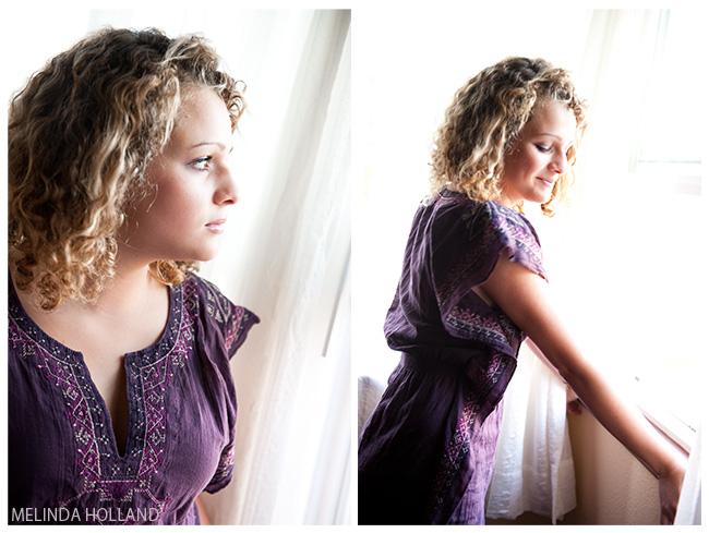 Hannah at window, diptych