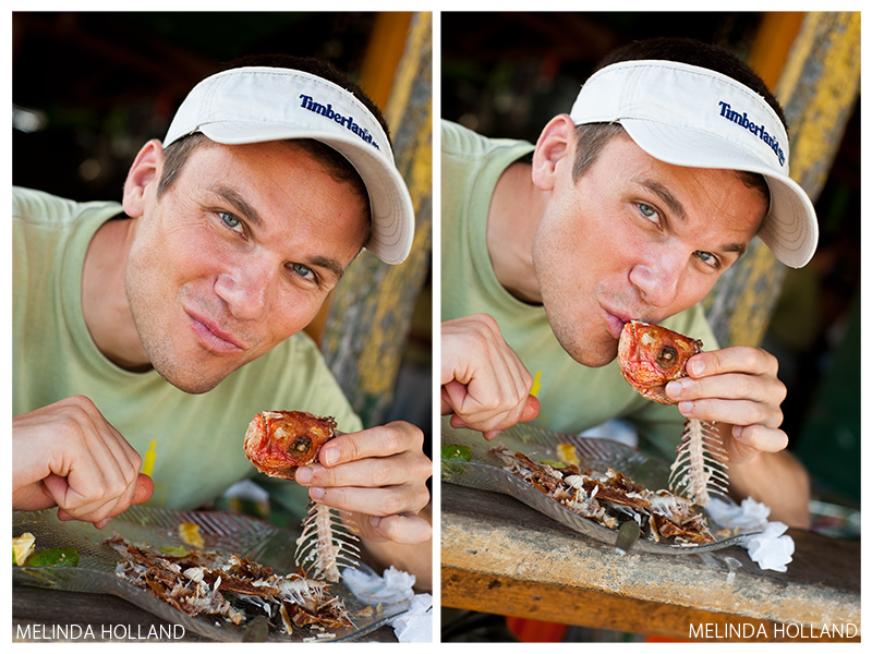 Jon and fish carcass